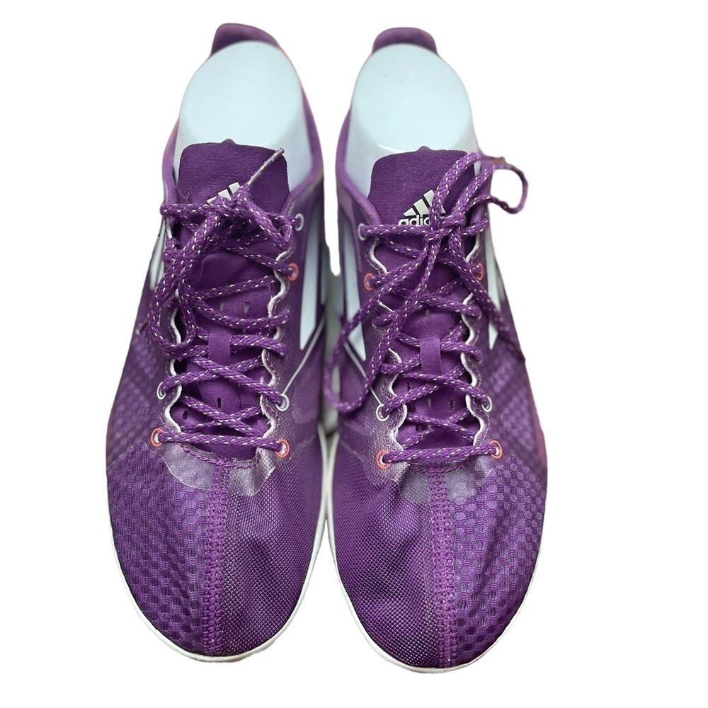 Womens ADIDAS Adizero Ambition Purple Orange Distance Spikes Shoes Size 10 Track - Picture 5 of 7